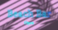 Image of blue beach bar open text over shadows on pink wall Royalty Free Stock Photo