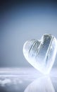 Image of a blue cold ice heart, created with Generative AI technology