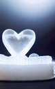 Image of a blue cold ice heart, created with Generative AI technology