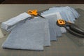 Image of Blue Denim Quilt Patches