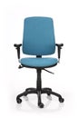 Image of a blue office chair isolated on white Royalty Free Stock Photo