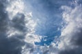 blue sky and white cloud .