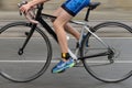 Blurred image of cyclist, motion effect Royalty Free Stock Photo