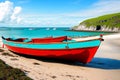 Boat Beached on Baltimore Beach Ireland made with Generative AI