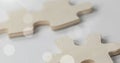 Image of bokeh over beige puzzle