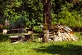 Image of boling cauldrons at fireplace