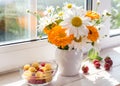 Image with a bouquet of flowers. Royalty Free Stock Photo