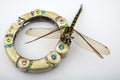 Image of bracelet dragonfly white background