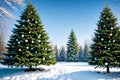branches of a Christmas tree covered with snow natural spruce winter background made with Generative AI Royalty Free Stock Photo