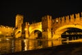 The illuminated castle bridge Royalty Free Stock Photo