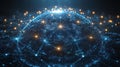 Understanding Blockchain Technology Through a Sphere of Connected Lines and Dots for Cryptocurrency Trading Insights