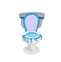 An image of a Broken Overflowing Clogged Toilet isolated on white Royalty Free Stock Photo