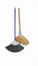 Image of brooms isolated on white background