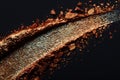 An image of a brown and gold eyeshadow on a black background Royalty Free Stock Photo