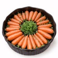 Bunch of carrots isolated on a white background.