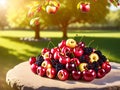 image of a bunch of cherries blackberries and appl