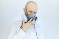 Image of business man wearing protective mask against virus and pollution Royalty Free Stock Photo