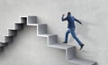 Image of businessman walking upstairs Royalty Free Stock Photo