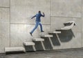 Image of businessman walking upstairs Royalty Free Stock Photo