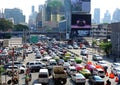 Heavy Traffic in Sukhumvit District of Bangkok