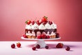 Cake Table tasty dessert background