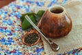 Image of calabash and bombilla for drinking mate