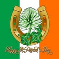 Postcard poster or banner for St. Patrick`s Day