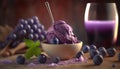 Tasty grape ice cream Generative AI