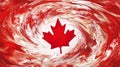 image of canadian flag viscous paint generative AI