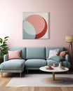image of A captivating minimalist piece featuring a circular hanging on wall generative AI