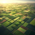 Bright, Colorful Farmland from Above Royalty Free Stock Photo