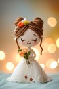 lovestruck bride felt doll