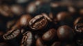 Close-up of Rich Roasted Coffee Beans