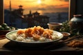 japanese fried prawns with rice