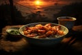 japanese fried prawns with rice