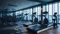 Variety of Exercise Equipment in a Fitness Center Royalty Free Stock Photo