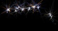 Luminous abstract neuron synapses connection Royalty Free Stock Photo