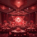 Grand Gala Event in Ruby Radiance Room Royalty Free Stock Photo