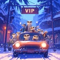 VIP Movie Premiere with Elephant Stars Royalty Free Stock Photo