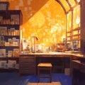 Vibrant Sunlit Studio: A Creative Haven Royalty Free Stock Photo