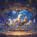 Enchanting Carousel, Majestic Horses