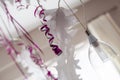 Celebratory Interior with Streamers and Lighting Royalty Free Stock Photo