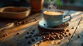Aromatic Fresh Brewed Coffee in a Blue Mug