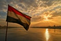 egyptian revolution day celebration nile river backdrop Royalty Free Stock Photo