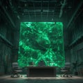 Emerald Echo Chamber: A Luxurious Meeting Room Waiting