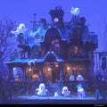 Enchanted Haunted House Halloween Fantasy Royalty Free Stock Photo