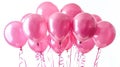 Joyful Celebration with Pink Balloons: Isolated on White Background for Versatile Use and Cutout Convenience Royalty Free Stock Photo