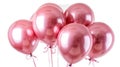 Joyful Celebration with Pink Balloons: Isolated on White Background for Versatile Use and Cutout Convenience Royalty Free Stock Photo