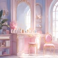 Luxurious Spa Room with Sunlit Atmosphere Royalty Free Stock Photo