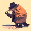 Determined Alligator Detective